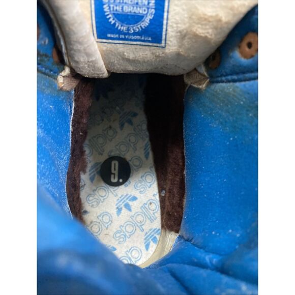 Vintage Adidas St. Moritz Ski Boot Blue White Trefoil Logo 1970s 1980s Rare SZ 9 - Picture 11 of 16